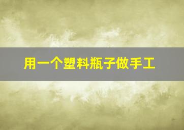 用一个塑料瓶子做手工