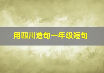 用四川造句一年级短句