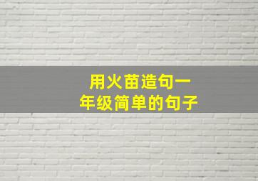 用火苗造句一年级简单的句子