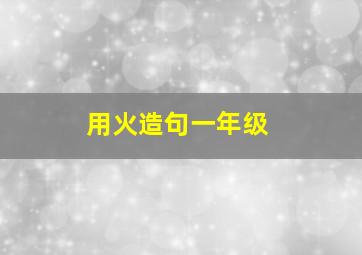 用火造句一年级