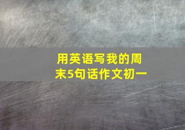 用英语写我的周末5句话作文初一