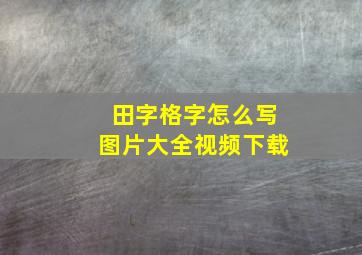 田字格字怎么写图片大全视频下载