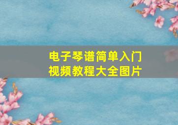 电子琴谱简单入门视频教程大全图片