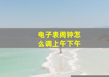 电子表闹钟怎么调上午下午