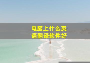 电脑上什么英语翻译软件好