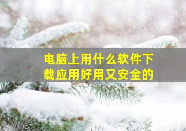 电脑上用什么软件下载应用好用又安全的