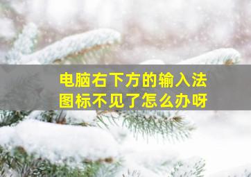 电脑右下方的输入法图标不见了怎么办呀