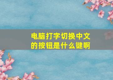 电脑打字切换中文的按钮是什么键啊