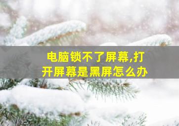 电脑锁不了屏幕,打开屏幕是黑屏怎么办