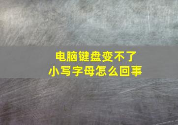 电脑键盘变不了小写字母怎么回事