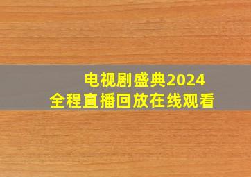 电视剧盛典2024全程直播回放在线观看