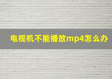 电视机不能播放mp4怎么办