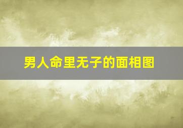 男人命里无子的面相图