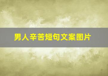 男人辛苦短句文案图片