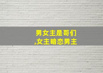 男女主是哥们,女主暗恋男主