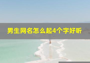 男生网名怎么起4个字好听