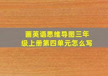 画英语思维导图三年级上册第四单元怎么写