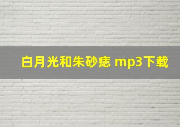 白月光和朱砂痣 mp3下载