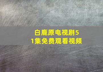 白鹿原电视剧51集免费观看视频