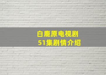 白鹿原电视剧51集剧情介绍