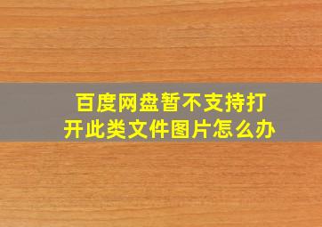 百度网盘暂不支持打开此类文件图片怎么办