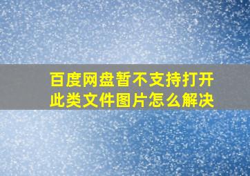 百度网盘暂不支持打开此类文件图片怎么解决