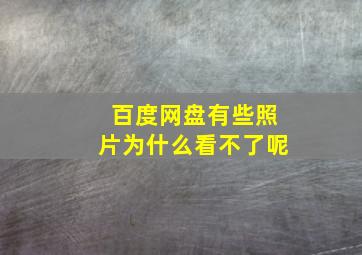 百度网盘有些照片为什么看不了呢