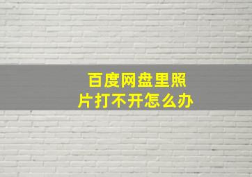 百度网盘里照片打不开怎么办