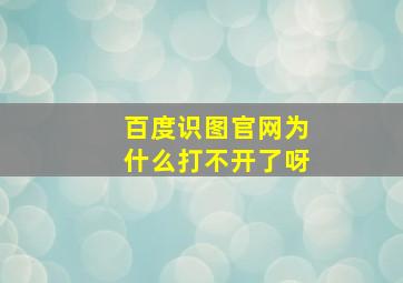 百度识图官网为什么打不开了呀