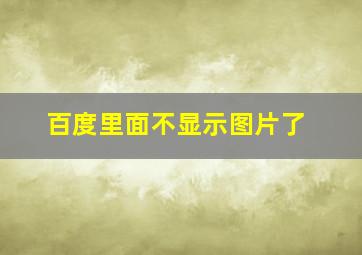 百度里面不显示图片了