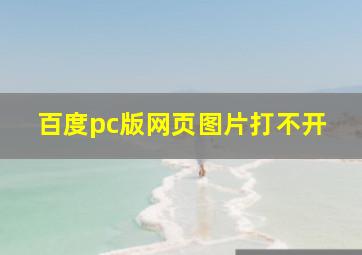 百度pc版网页图片打不开