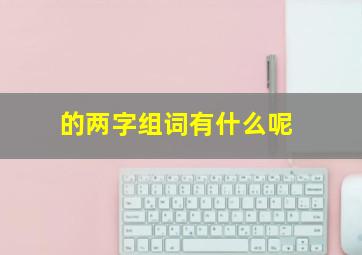 的两字组词有什么呢