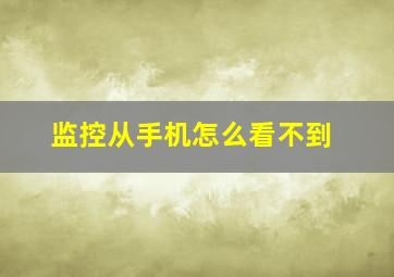 监控从手机怎么看不到