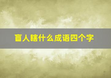 盲人瞎什么成语四个字