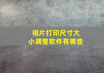 相片打印尺寸大小调整软件有哪些