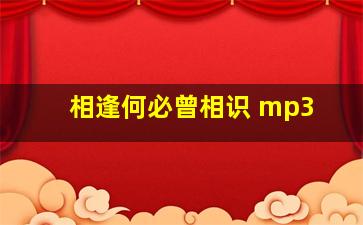 相逢何必曾相识 mp3