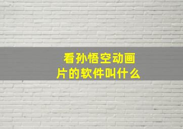 看孙悟空动画片的软件叫什么