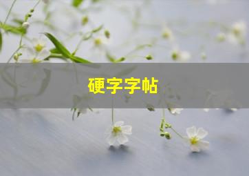 硬字字帖