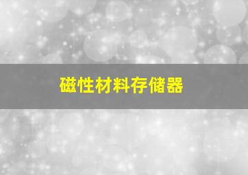 磁性材料存储器