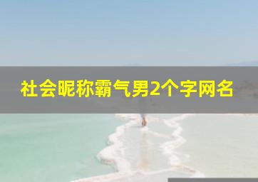 社会昵称霸气男2个字网名