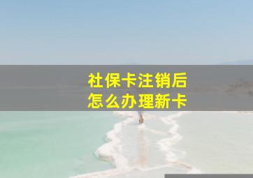 社保卡注销后怎么办理新卡