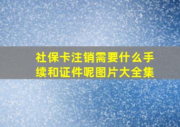 社保卡注销需要什么手续和证件呢图片大全集