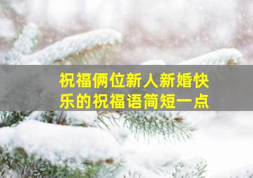 祝福俩位新人新婚快乐的祝福语简短一点