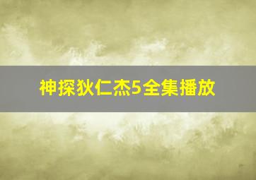 神探狄仁杰5全集播放