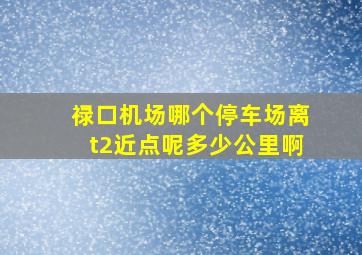 禄口机场哪个停车场离t2近点呢多少公里啊