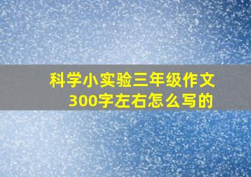 科学小实验三年级作文300字左右怎么写的