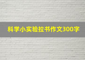 科学小实验拉书作文300字