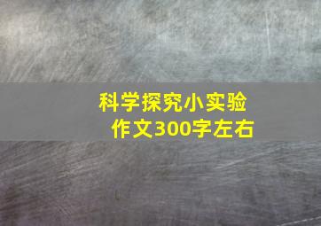 科学探究小实验作文300字左右