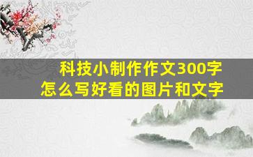 科技小制作作文300字怎么写好看的图片和文字