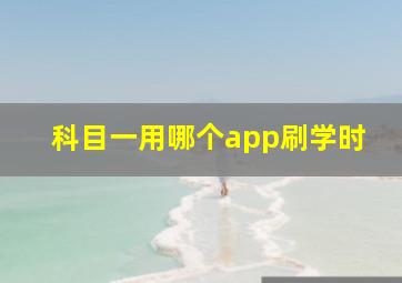 科目一用哪个app刷学时